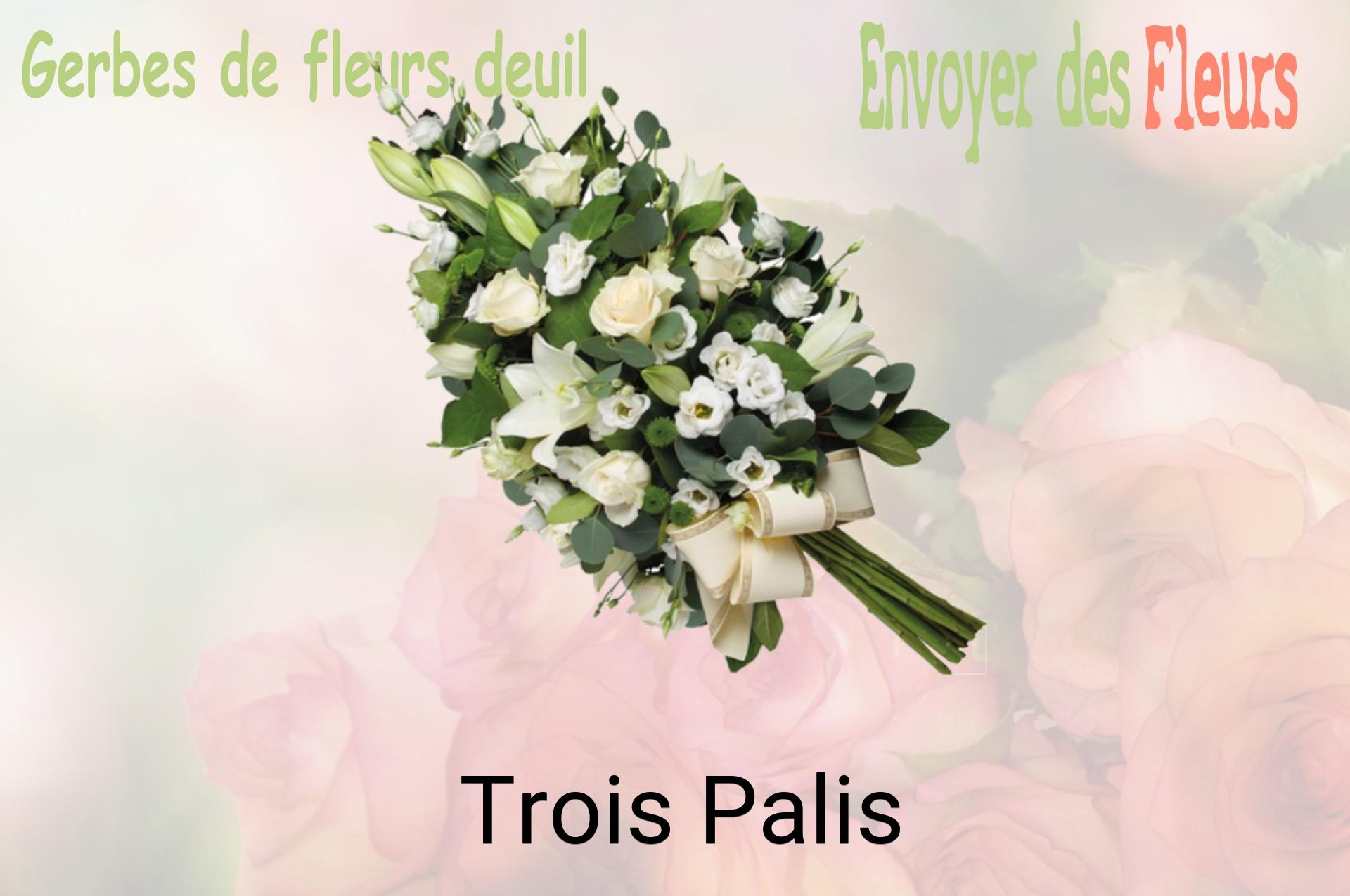 Gerbe de fleurs de deuil livrée à Trois-Palis